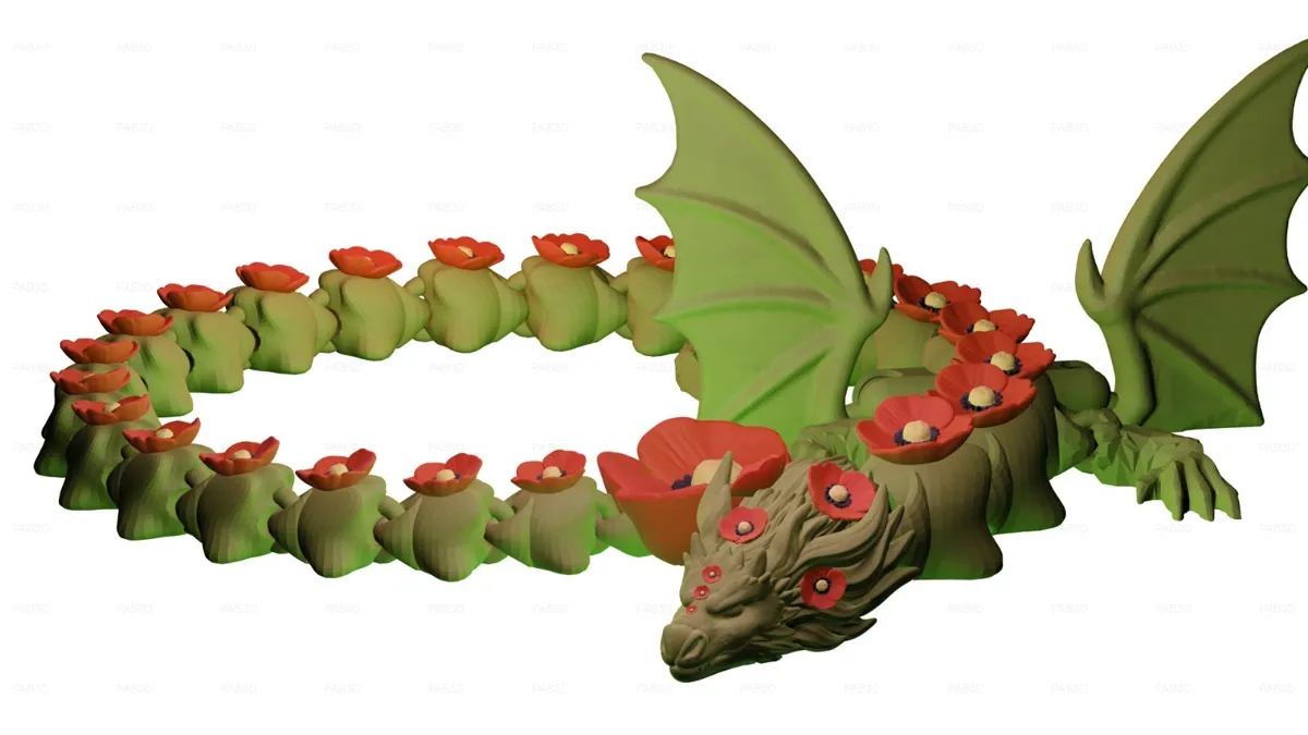 Articulated flexi dragon Poppies, photo 3 of 4 - Articulated flexi dragon Poppies Fidget & Sensory Toys