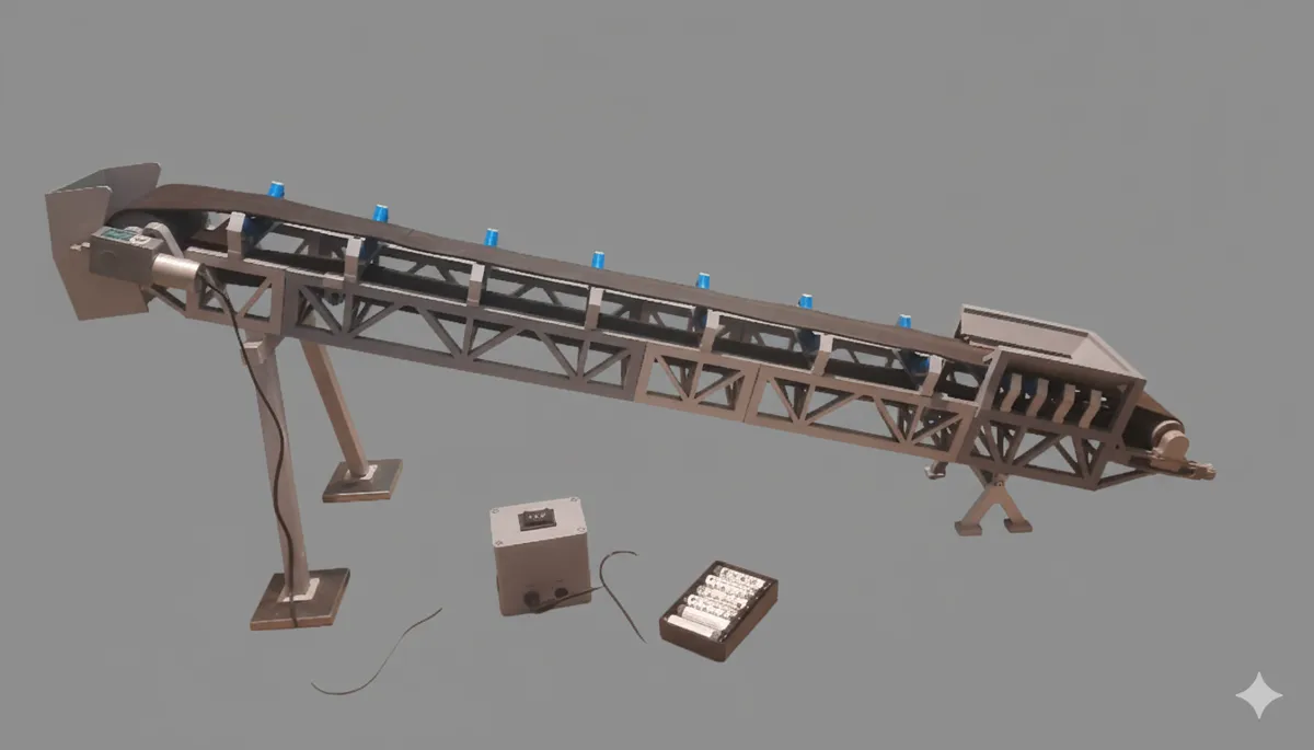 Modular belt conveyor with magnetic joints - Belts & Buckles, in stock