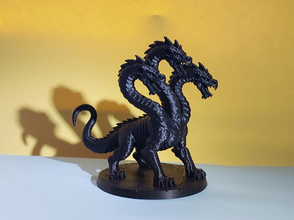 Three-Headed Serpent Monster - D&D Hydra Miniature, photo 3 of 4 - Three-Headed Serpent Monster - D&D Hydra Miniature Board Games & Tabletop