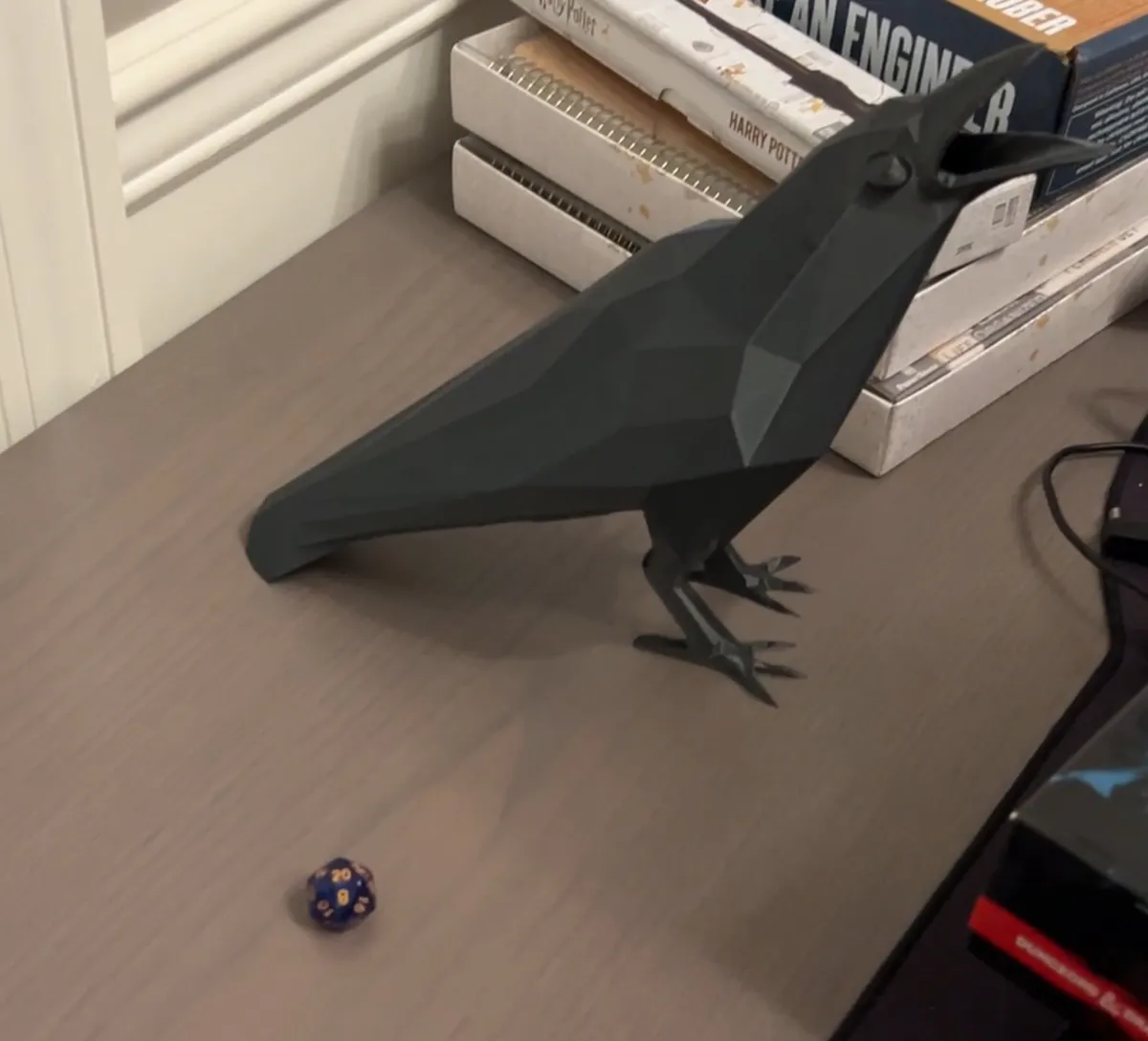 Crow Dice Tower with Optional Poop Dish