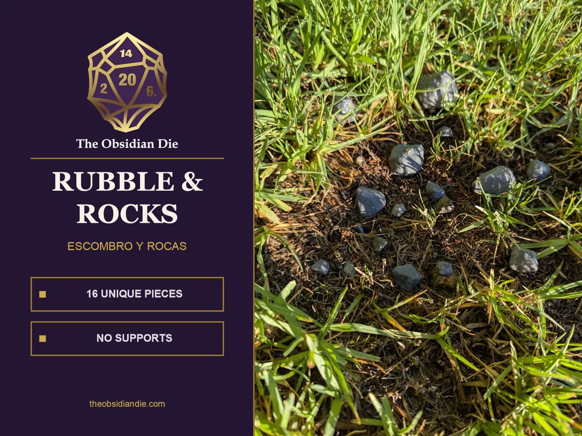 Rubble and Rocks - 16 pieces, no two alike - Other Miniatures, in stock in India
