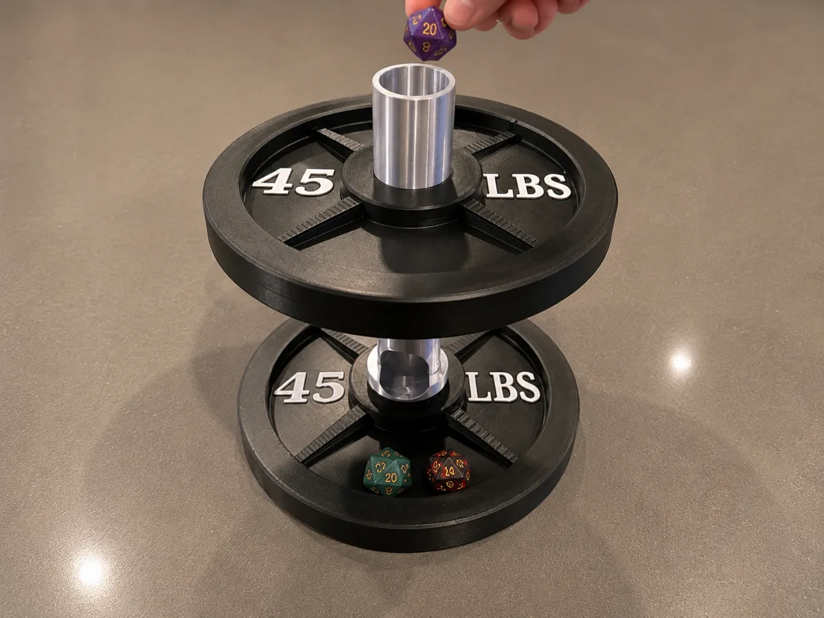 45 LB Barbell Dice Tower, D&D / TTRPG - Board Games, in stock in India