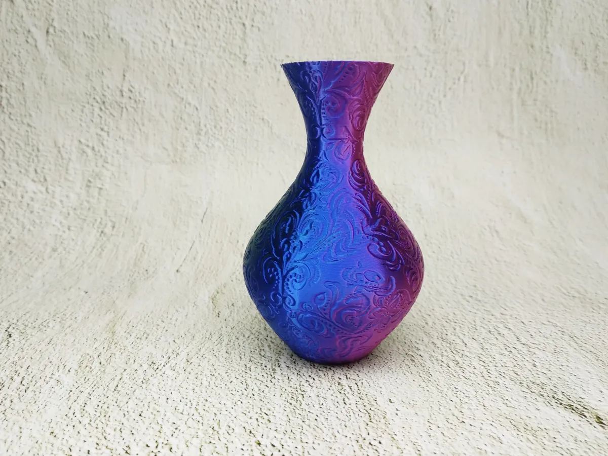Simple Floral Pattern Vase | Small, photo 3 of 4 - Simple Floral Pattern Vase | Small Home Decor Items