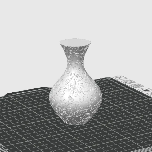 Simple Floral Pattern Vase | Small, photo 4 of 4 - Simple Floral Pattern Vase | Small Home Decor Items