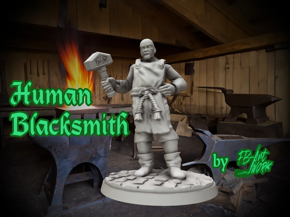 DnD Miniature Human Blacksmith