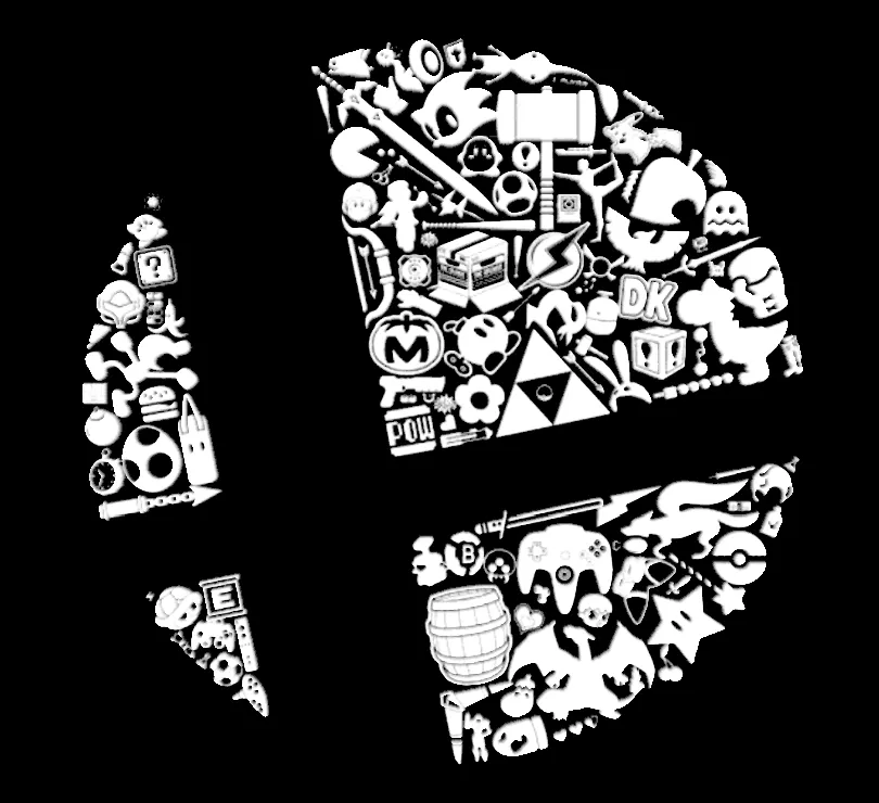 Smash Bros / Wall Art / Nintendo / Mario / 2 Color