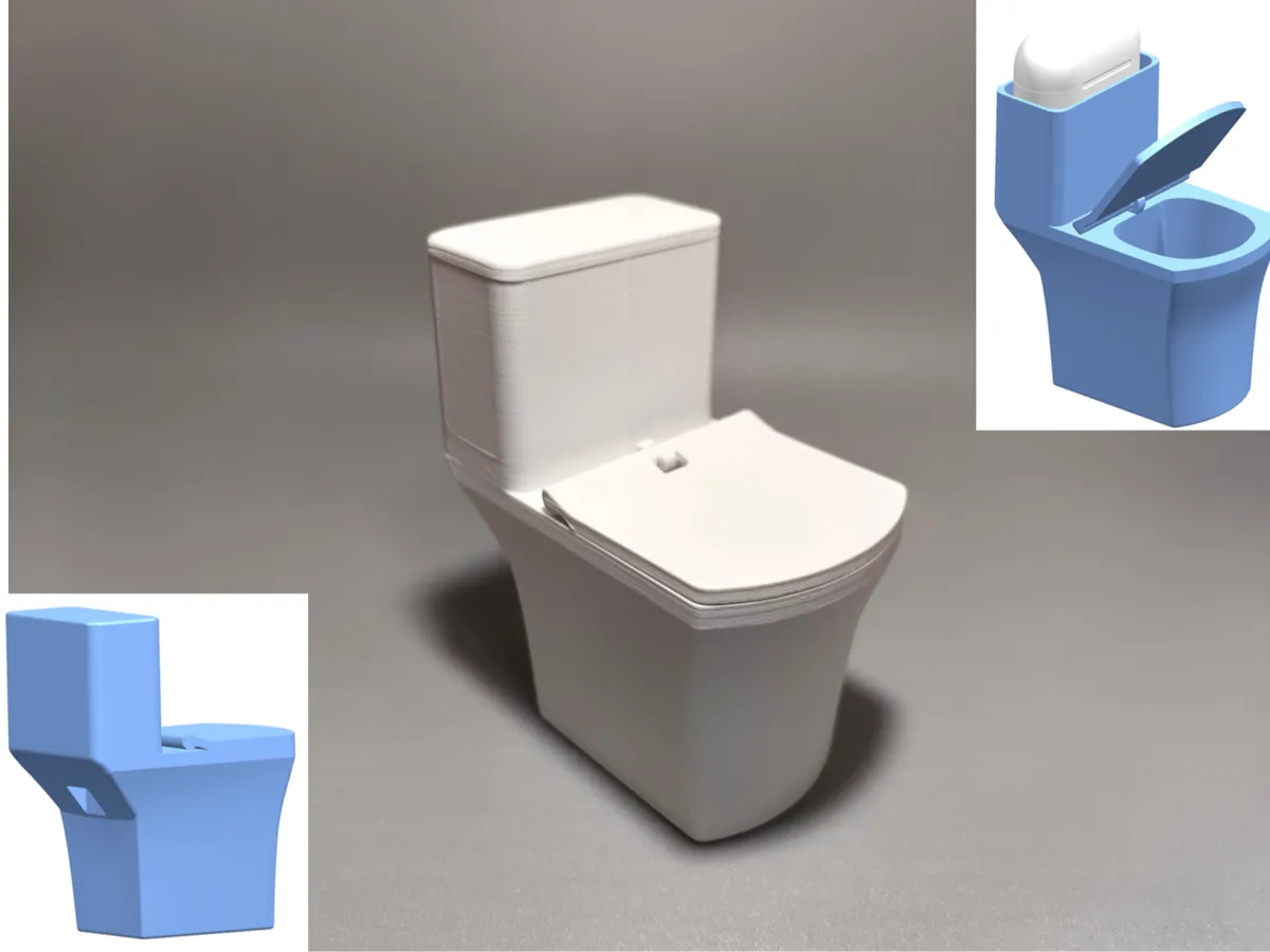 Closestool shaped charging dock of Airpods - Home Accents, in stock in India