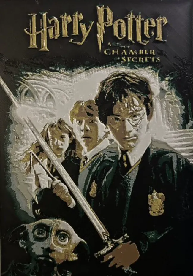 Hueforge Movie Poster -Harry Potter Chamber Secret, photo 2 of 3 - Hueforge Movie Poster -Harry Potter Chamber Secret Generative Art