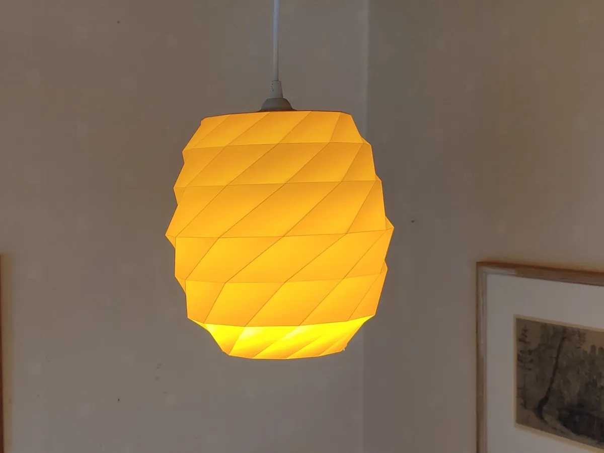 Pendant Lamp Shade Folded Origami Cozy, photo 2 of 4 - Pendant Lamp Shade Folded Origami Cozy Household