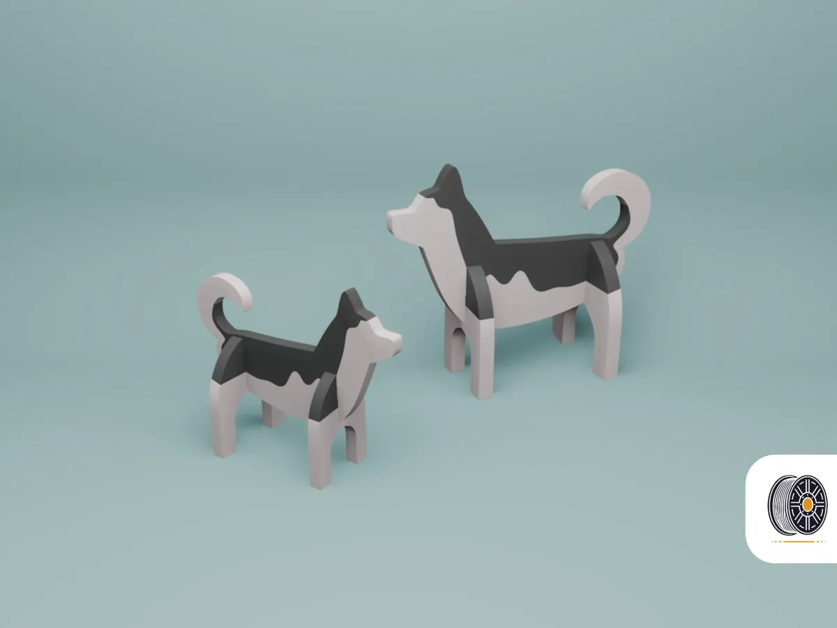 Cute Husky Kit Card Ready, two sizes, photo 3 of 4 - Cute Husky Kit Card Ready, two sizes Toys & Games