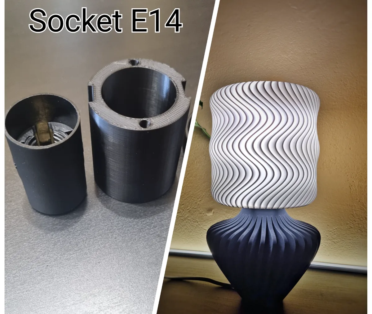 Socket E14 for wave lamp