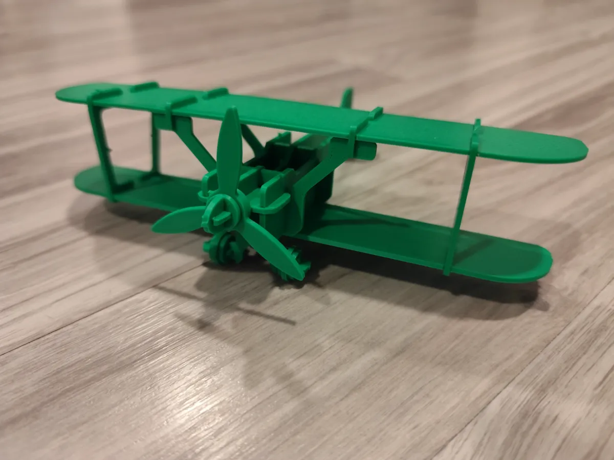 3D puzzle Biplane plane kit card, photo 3 of 4 - 3D puzzle Biplane plane kit card Toys, Games & Hobbies