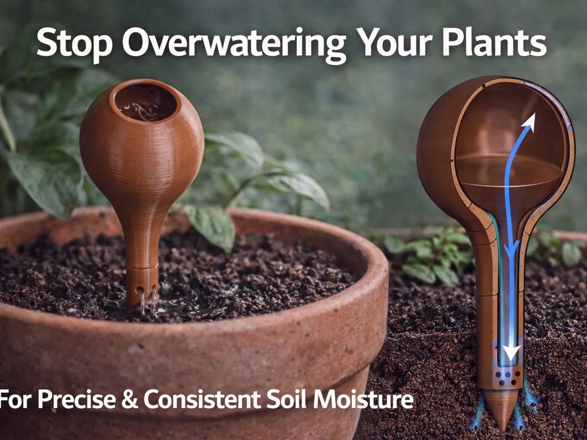 Parametric Self-Watering Globe for Houseplants