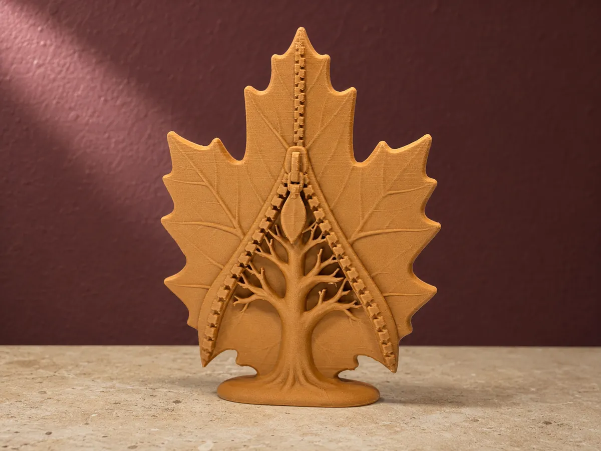 Autumn Unzipped, Maple Leaf Zipper Sculpture, photo 2 of 2 - Autumn Unzipped, Maple Leaf Zipper Sculpture Jewellery & Accessories