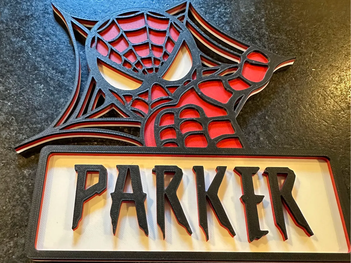 Spiderman Name plate