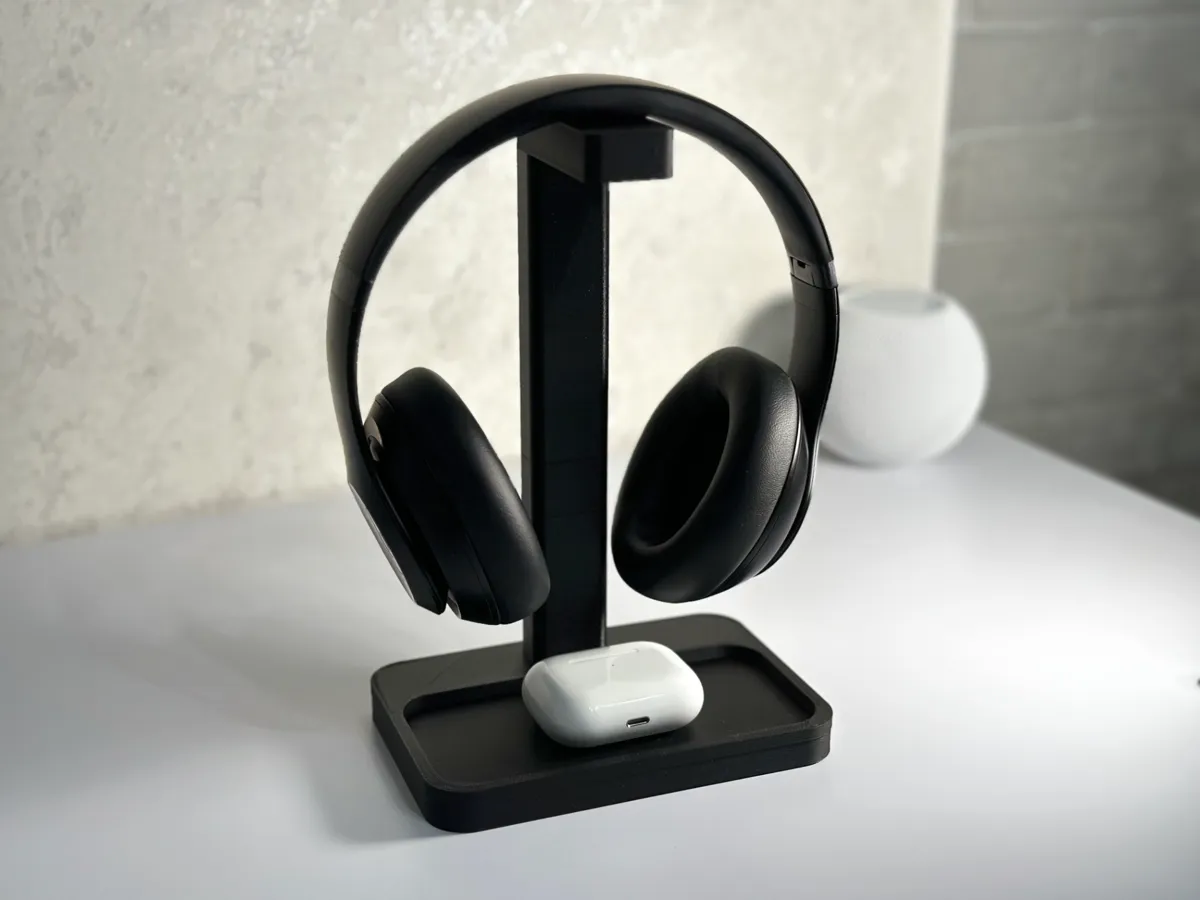 Headphone stand - headset holder with tray