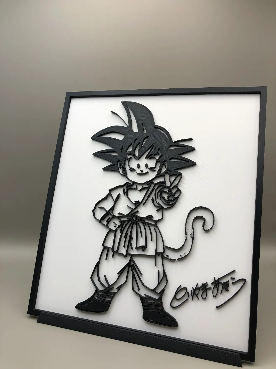 Young Songoku showing 2 fingers peace sign, photo 2 of 4 - Young Songoku showing 2 fingers peace sign Home Decor Items