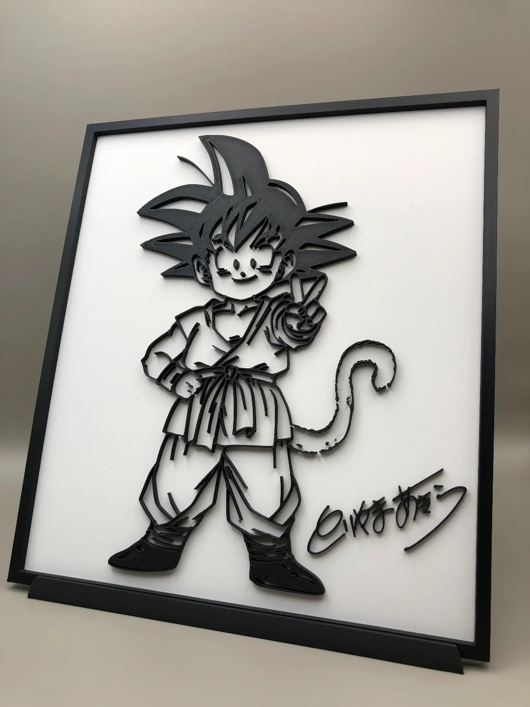 Young Songoku showing 2 fingers peace sign, photo 3 of 4 - Young Songoku showing 2 fingers peace sign Home Decor Items