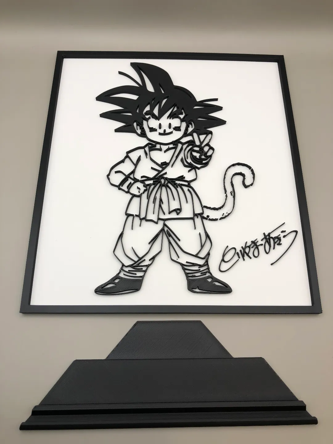 Young Songoku showing 2 fingers peace sign, photo 4 of 4 - Young Songoku showing 2 fingers peace sign Home Decor Items
