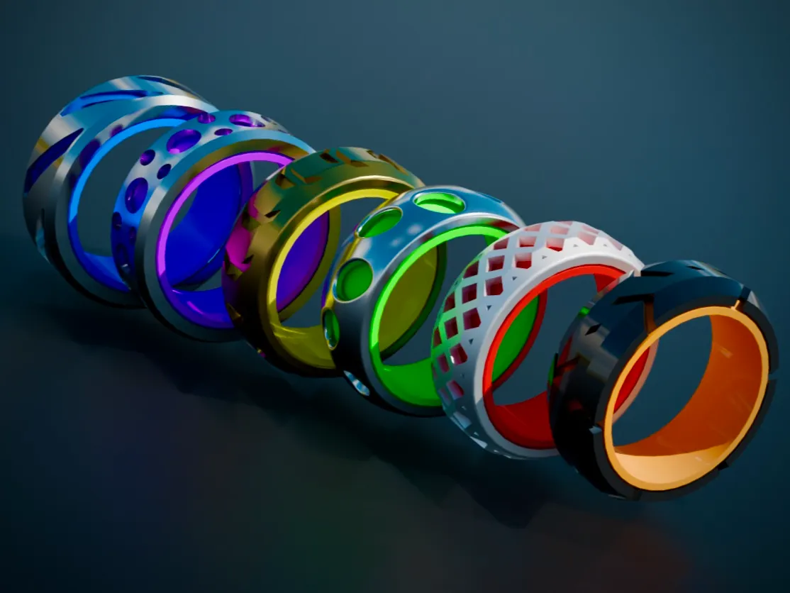 Fidget Spinner Ring Collection
