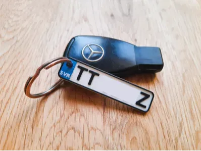 car number plate key chain