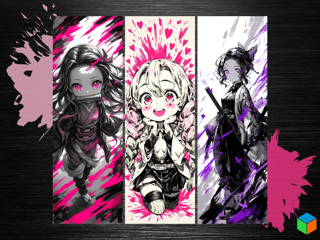Demon Slayer Chibi Set, Nezuko, Mitsuri & Shinobu