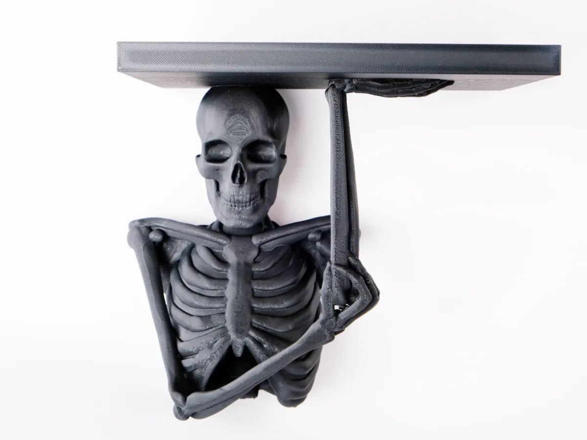 Skeleton Shelf Buddy, Gothic Wall Decor