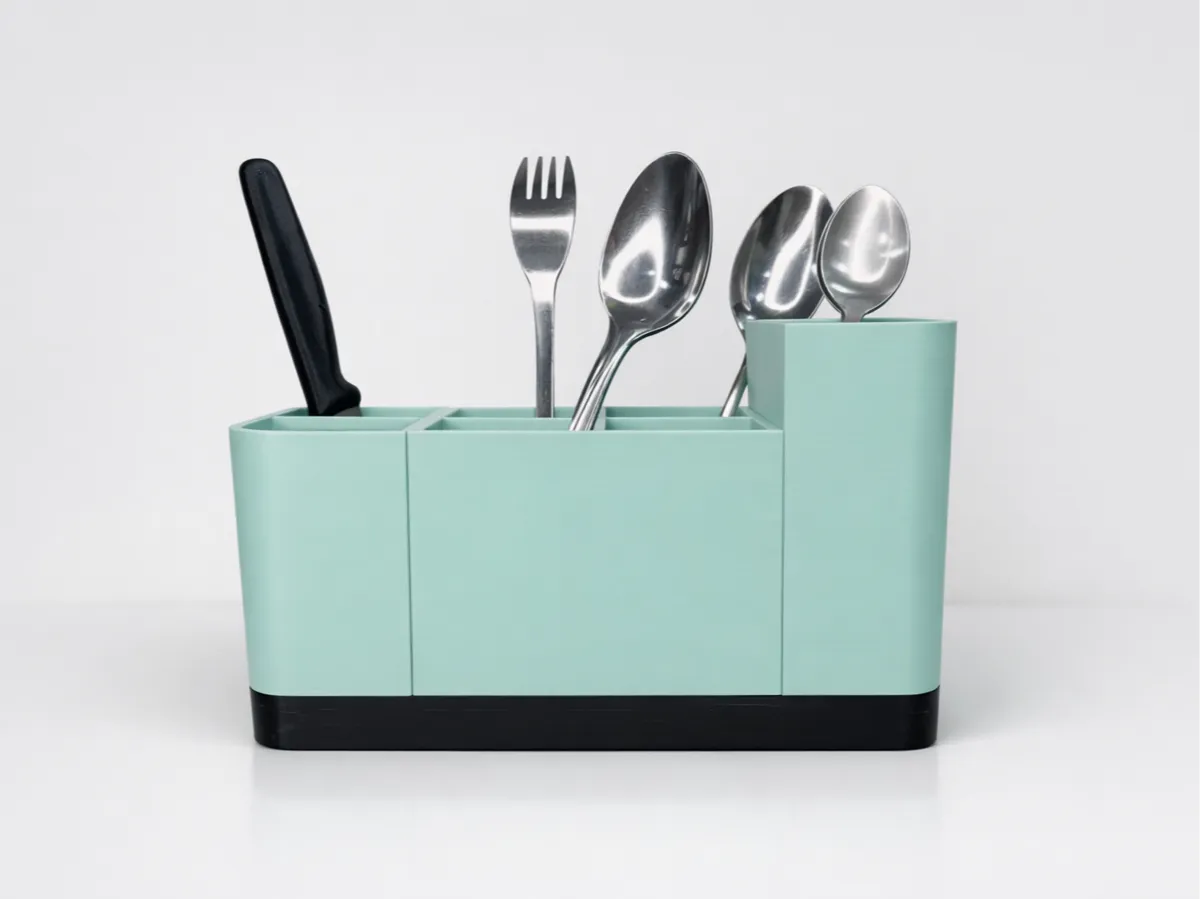 Cutlery Drainer with Drip Tray | Utensil Organizer