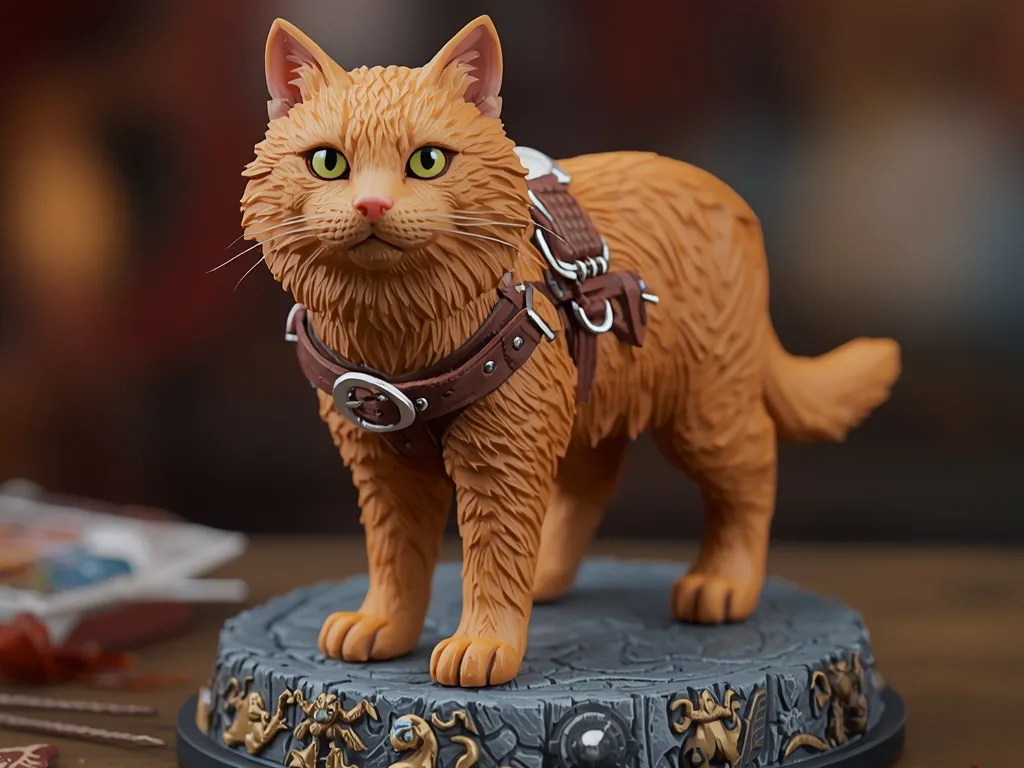 DnD Ready - "Nugget" Cat Pet Miniature (23mm)