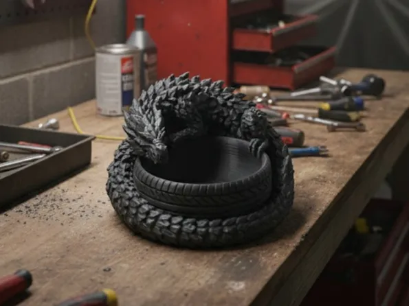 Dragon Catchall Tray with Garage theme