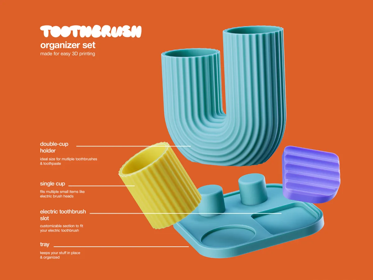 Toothbrush Organizer Set