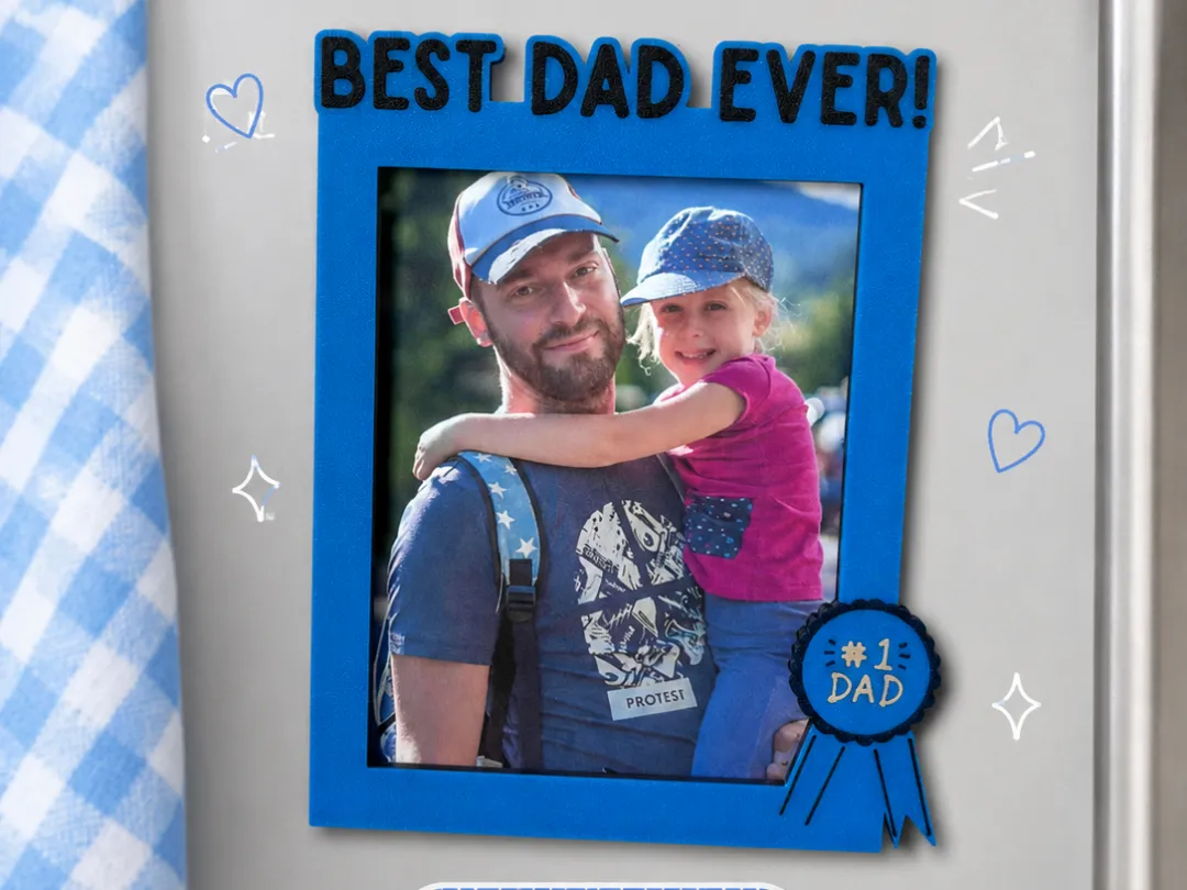 Fathers Day Photo Frame Magnet