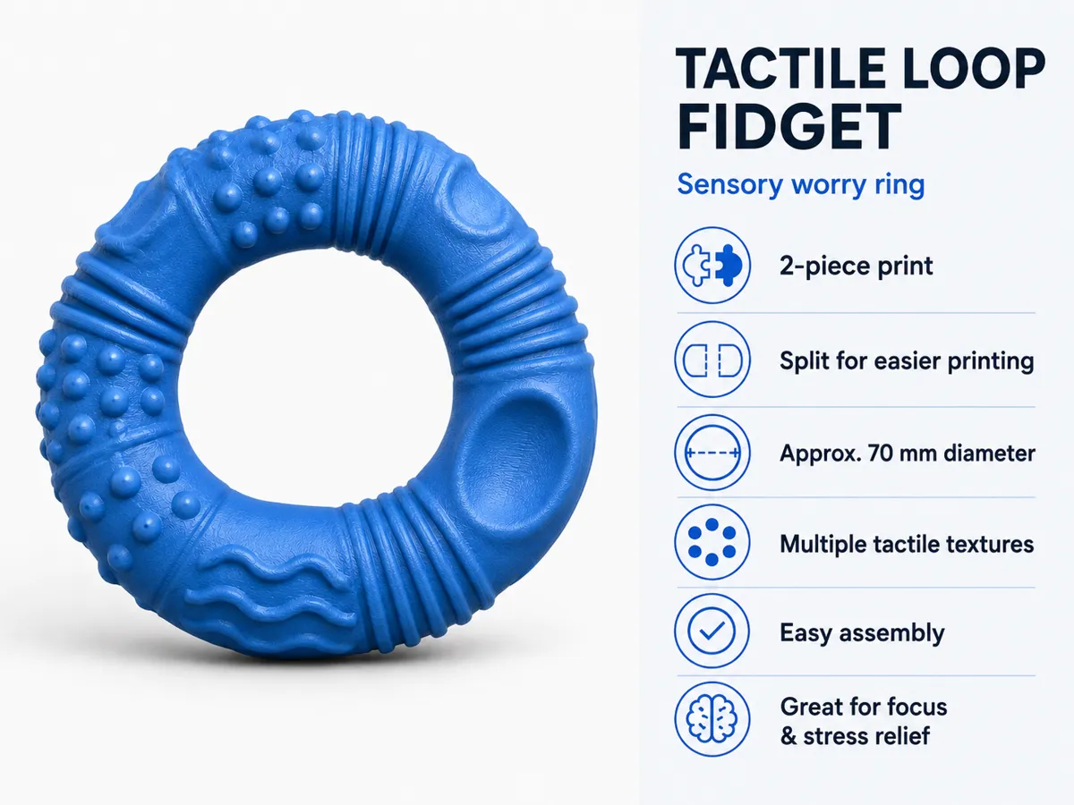 Tactile Loop Fidget, Sensory Worry Ring - Stress Relief & Sensory Toys, in stock in India
