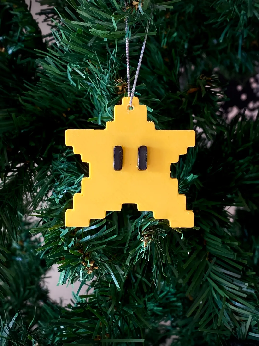 Retro 8-Bit Christmas Tree Star Charm, photo 3 of 3 - Retro 8-Bit Christmas Tree Star Charm Household