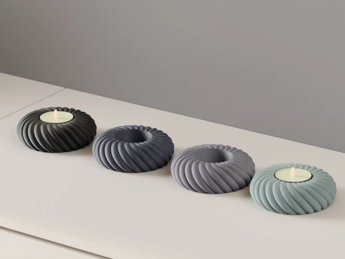 led candle holder. Coiled rope Tealight stand. - Decor, in stock in India