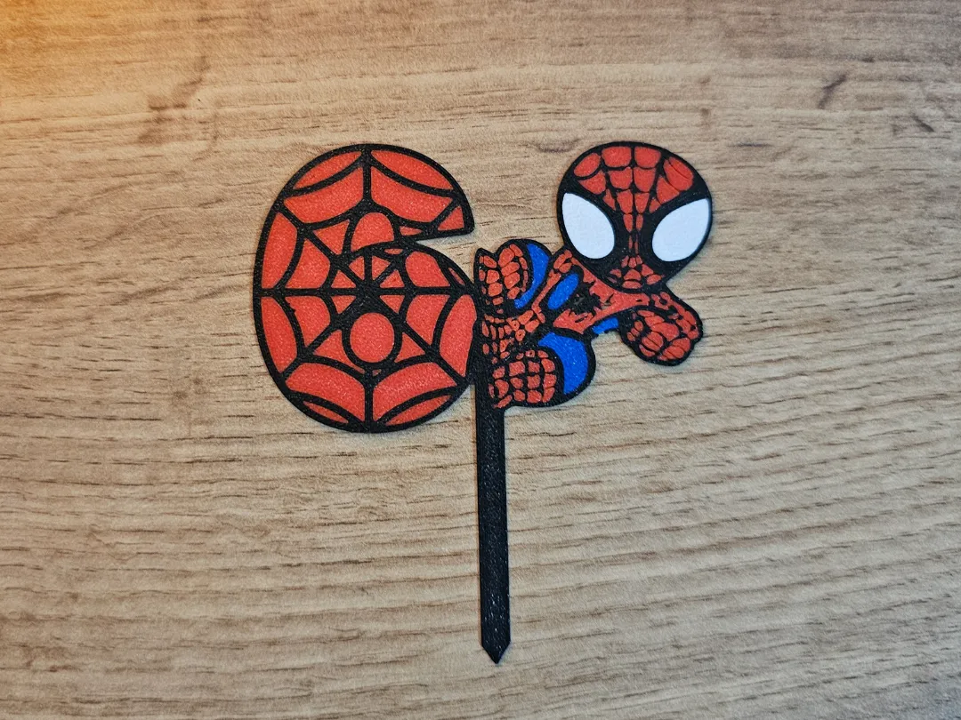Spiderman 6 birthday cake topper - Decor, in stock in India