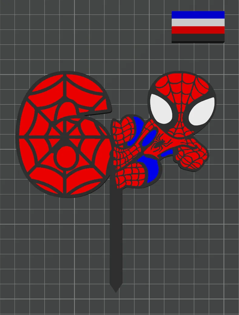 Spiderman 6 birthday cake topper, photo 3 of 3 - Spiderman 6 birthday cake topper Household