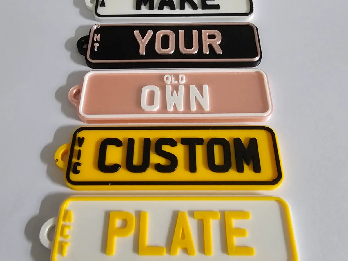 Key Chain Key Tags Number Plate Name