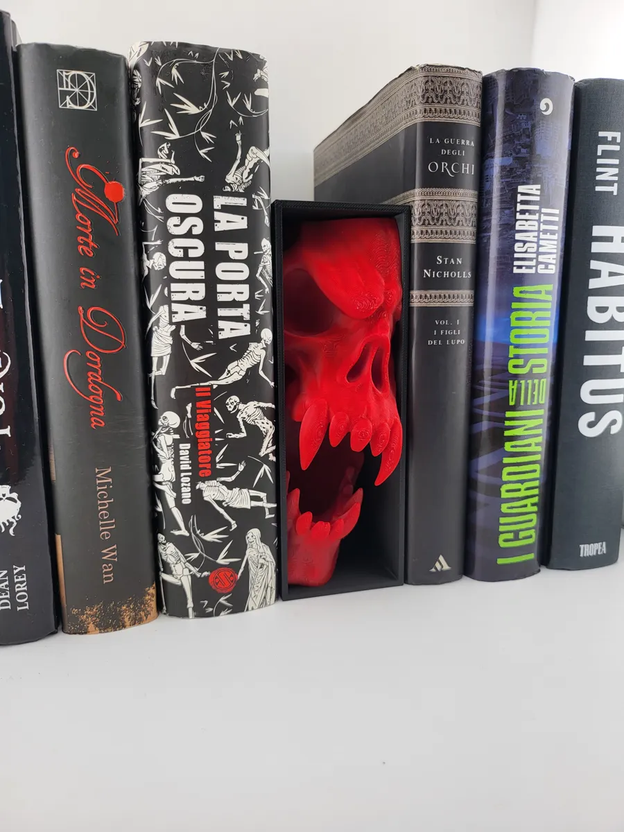 Skull Book Nook Horror booknook Screaming, photo 3 of 4 - Skull Book Nook Horror booknook Screaming Figurines & Collectibles