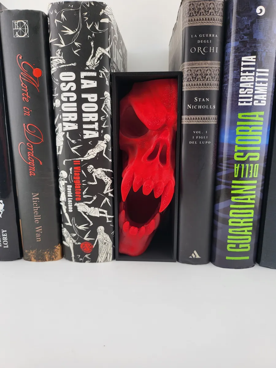 Skull Book Nook Horror booknook Screaming, photo 4 of 4 - Skull Book Nook Horror booknook Screaming Figurines & Collectibles