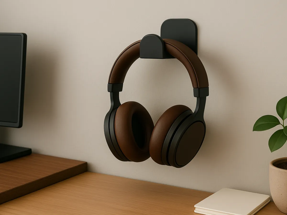 Minimalist Wall-Mounted Headphone Holder