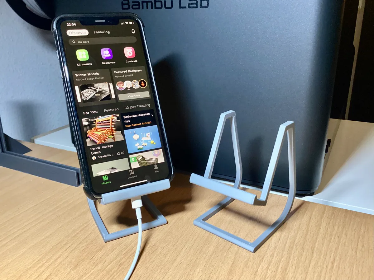 Minimalist Phone Stand with Charging Slot - Wall & Outlet Charger Holders, in stock
