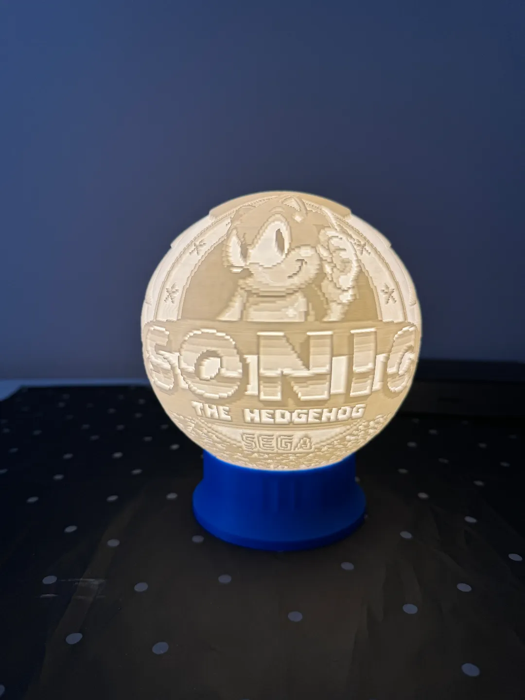 Sonic the Hedgehog Lithophane lamp - Lithophane Lamps, in stock