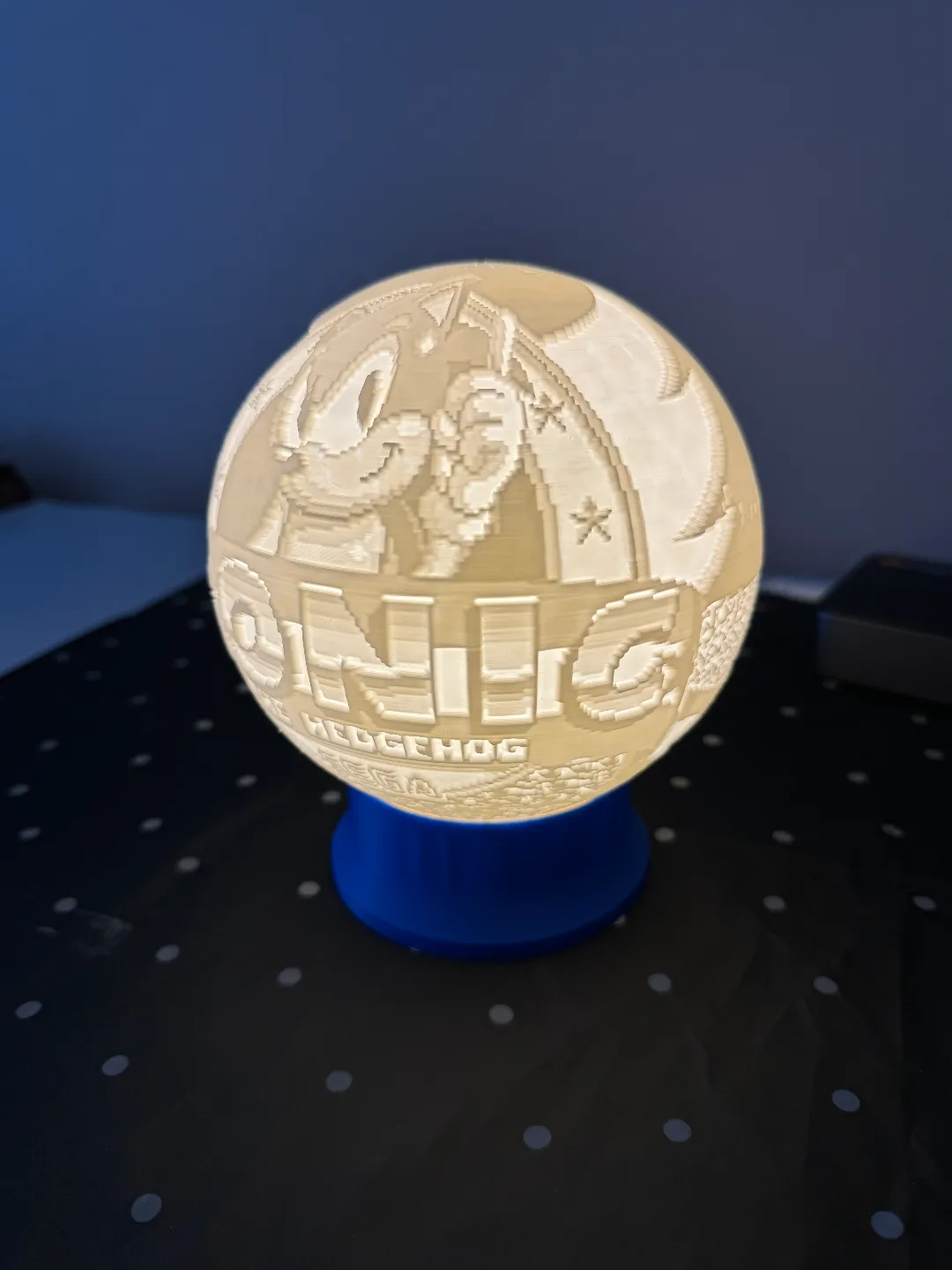 Sonic the Hedgehog Lithophane lamp, photo 2 of 4 - Sonic the Hedgehog Lithophane lamp Home Decor Items