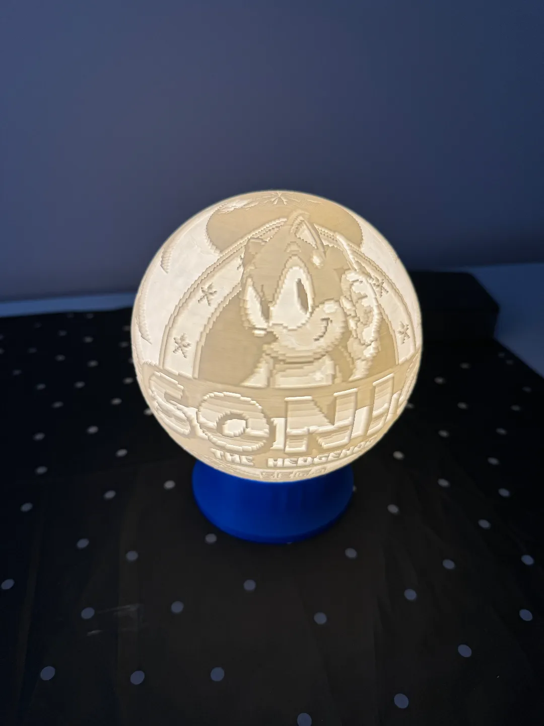 Sonic the Hedgehog Lithophane lamp, photo 3 of 4 - Sonic the Hedgehog Lithophane lamp Home Decor Items
