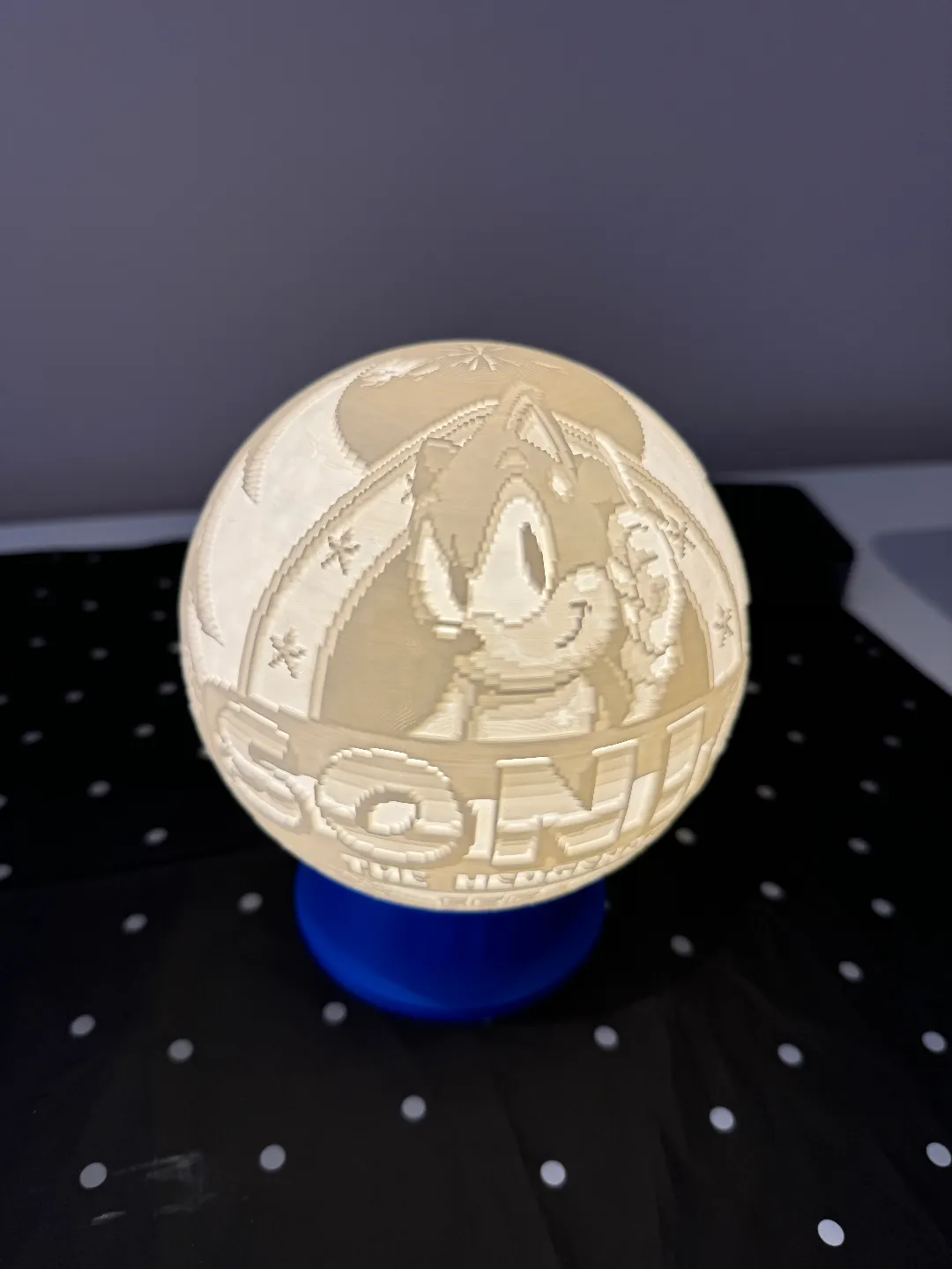 Sonic the Hedgehog Lithophane lamp, photo 4 of 4 - Sonic the Hedgehog Lithophane lamp Home Decor Items