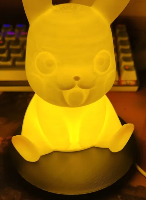 Pikachu lamp with LED Lamp Kit-001