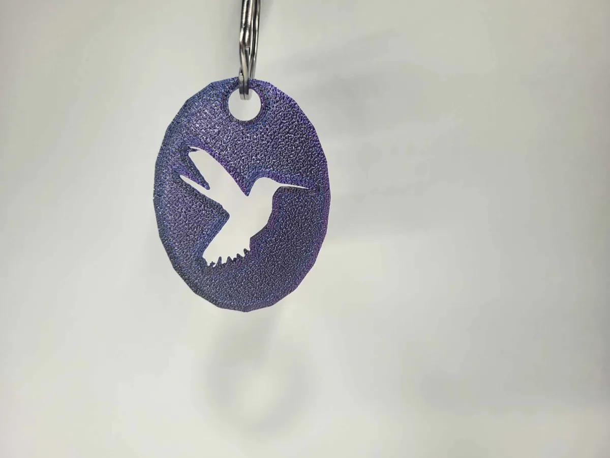 Hummingbird keychain, photo 2 of 2 - Hummingbird keychain Art