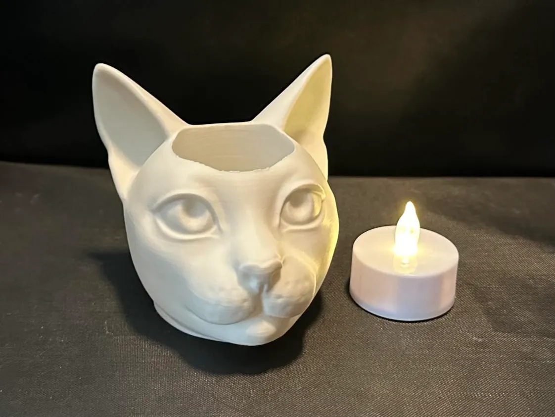 Cat Head LED Tealight Candle Holder - Character Tealight Holders, in stock