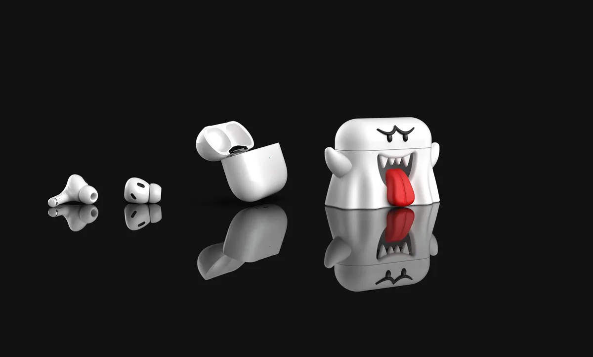 AirPods Pro Protective case Super Mario Boo Ghost, photo 3 of 4 - AirPods Pro Protective case Super Mario Boo Ghost Hobby & DIY